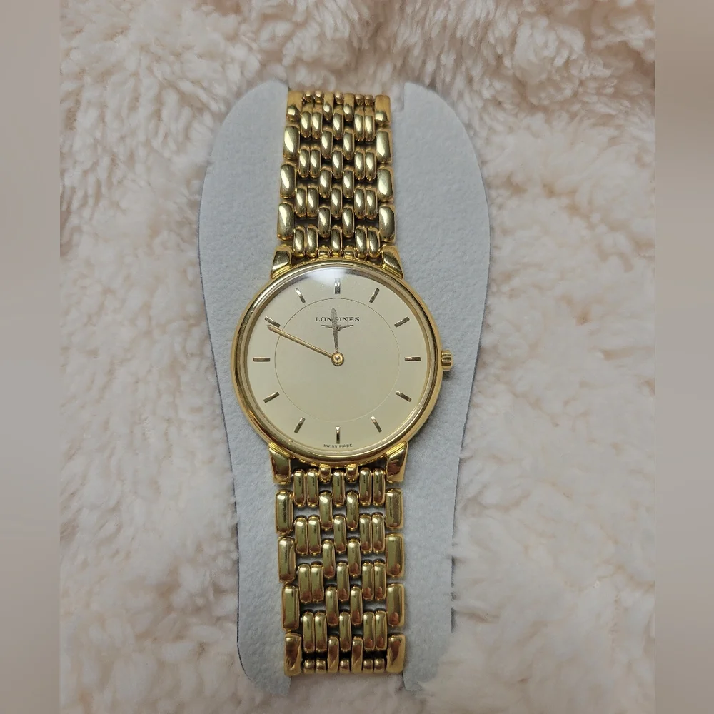 SOLD//LONGINES Watch Les Grandes Classiques L5.636.2 Quartz 18K Gold Plated T254 - Picture 1 of 12